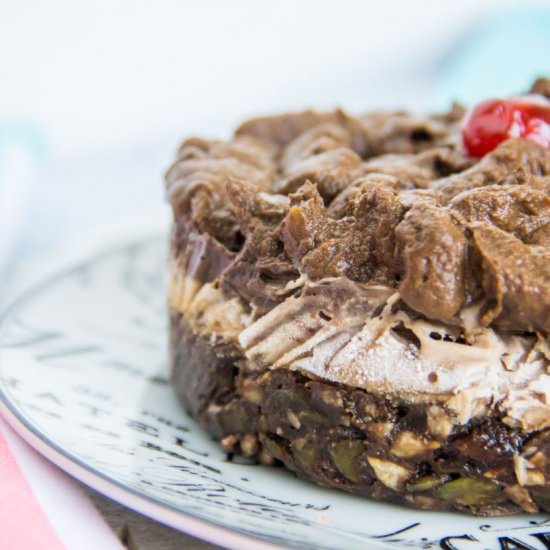 Raw cookie dough layer cake