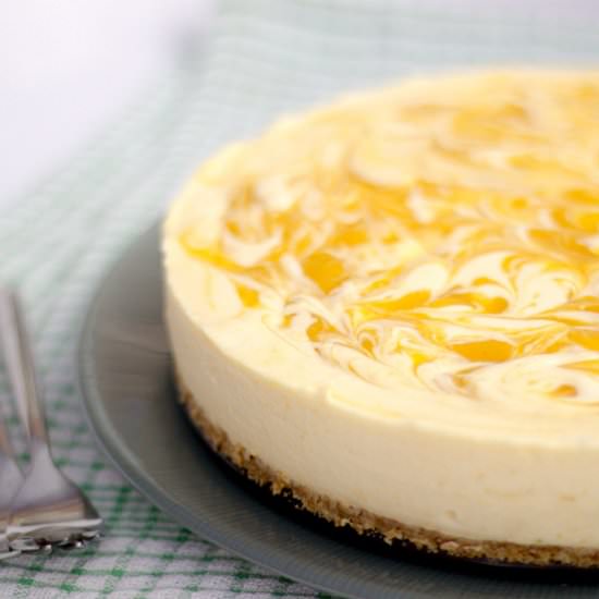 Mango & White Chocolate Cheesecake
