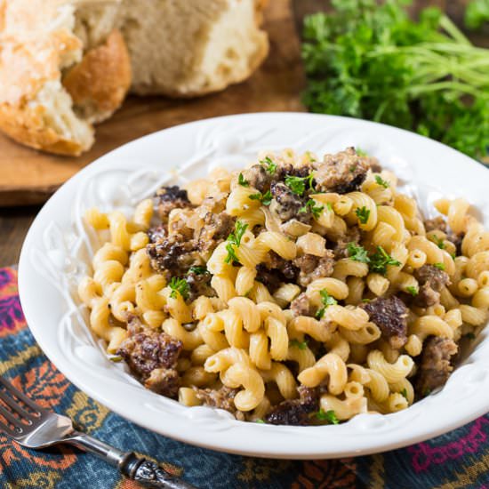 Pasta with Sausage Cream Sauce