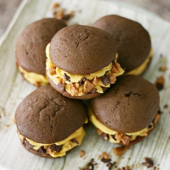 Toffee Pumpkin Whoopie Pies
