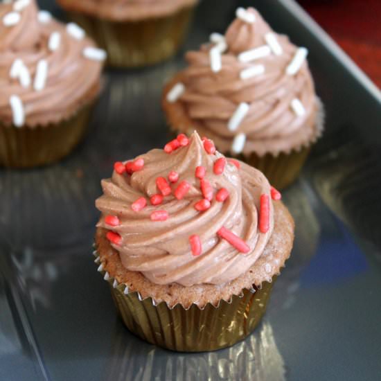 Dk Chocolate Peanut Butter Cupcakes
