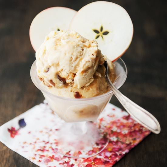 Apple cider ice cream caramel swirl