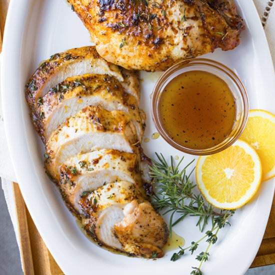 Orange-Honey Glazed Turkey Breasts