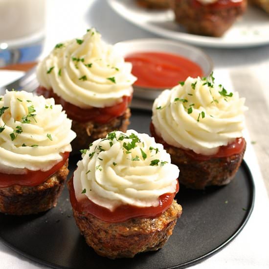 Meatloaf Cupcakes Mashed Potato