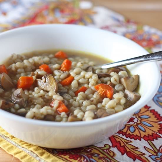 Mushroom barley soup
