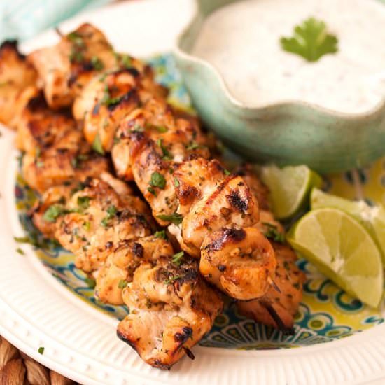 Chipotle Chicken Skewers