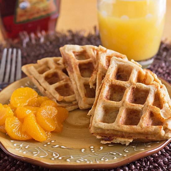 Healthy Whole Wheat Blender Waffles