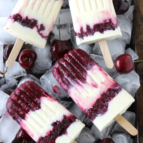 Cherry Almond Popsicles