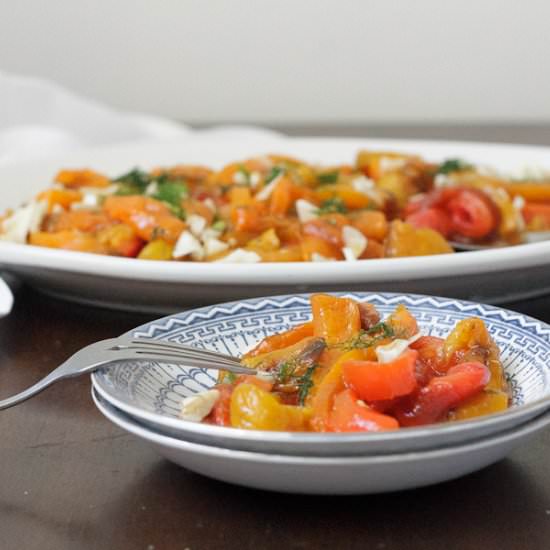 Mediterranean roasted bell peppers