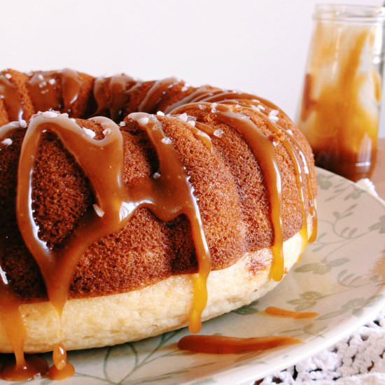 Vanilla Bundt w/ Salted Caramel