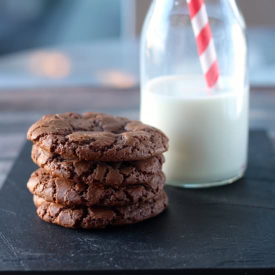 Caramel and Chocolate Cookies