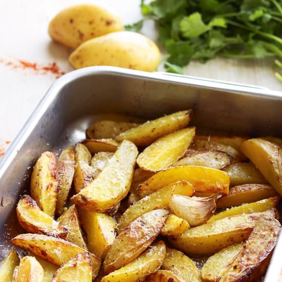 Garlic Parmesan Baked Potatoes