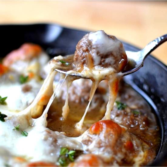 French Onion Soup Meatballs