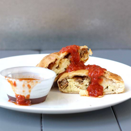 Sausage and Three Cheese Calzones