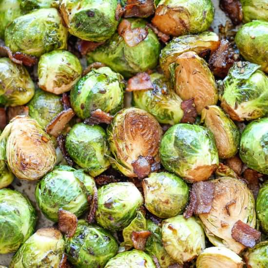 Roasted Garlic Brussels Sprouts