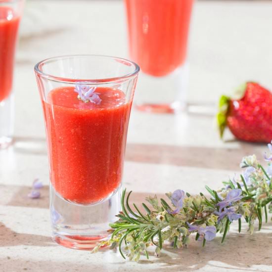 Strawberry and Guava Paste Shot