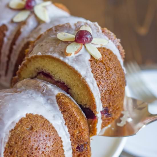 Cranberry Almond Greek Yogurt Cake