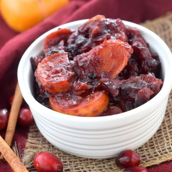 Crock Pot Persimmon Cranberry Sauce