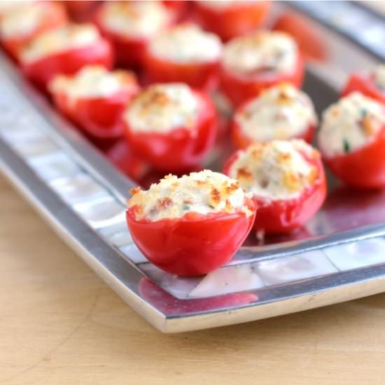 Bacon and Boursin Stuffed Tomatoes