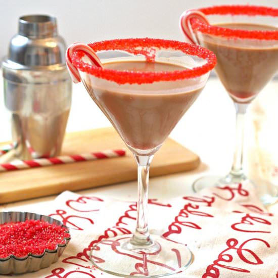 Peppermint “Hot Chocolate” Martini