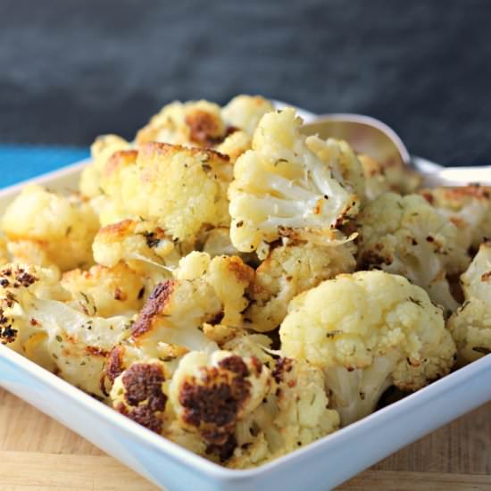 Roasted Garlic Parmesan Cauliflower