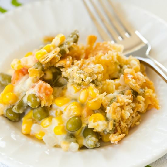 Corn and Mixed Vegetable Casserole