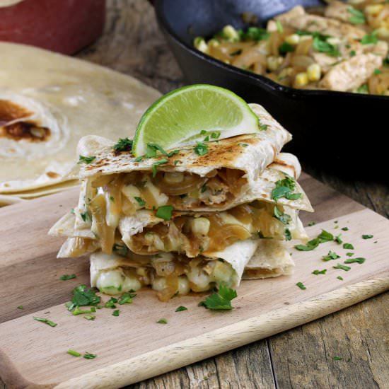 Cilantro-Lime Chicken Quesadillas