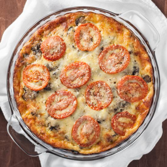 Cheesy Potato Crust Tart
