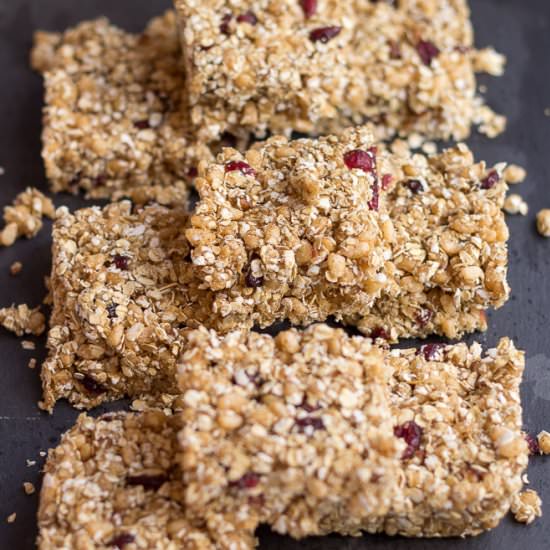 No Bake Cranberry Flapjacks