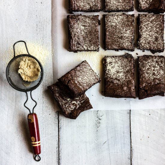Malted Dark Chocolate Brownies