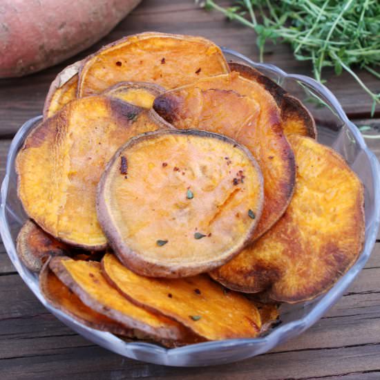 Sweet Potato Chips with Thyme