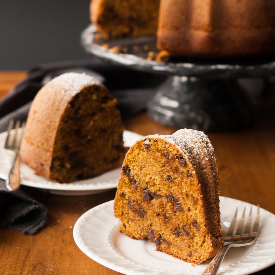 Pumpkin Chocolate Chip Bundt Cake