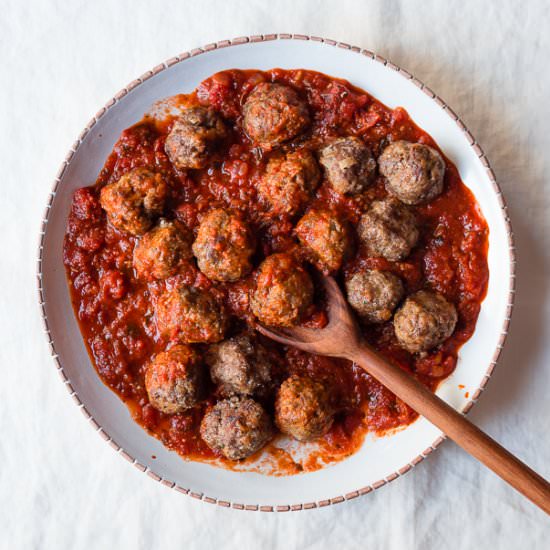 Spanish Style Lamb Meatballs