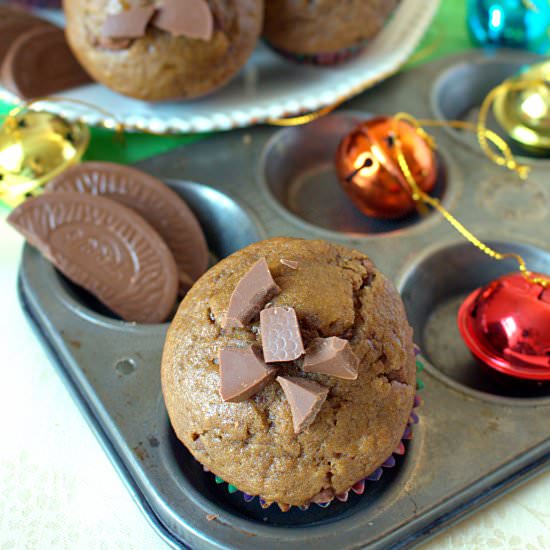 Chocolate Orange Gingerbread Muffins