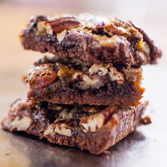 Double Chocolate Pecan Pie Bars