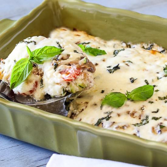 Chicken zucchini mushroom casserole