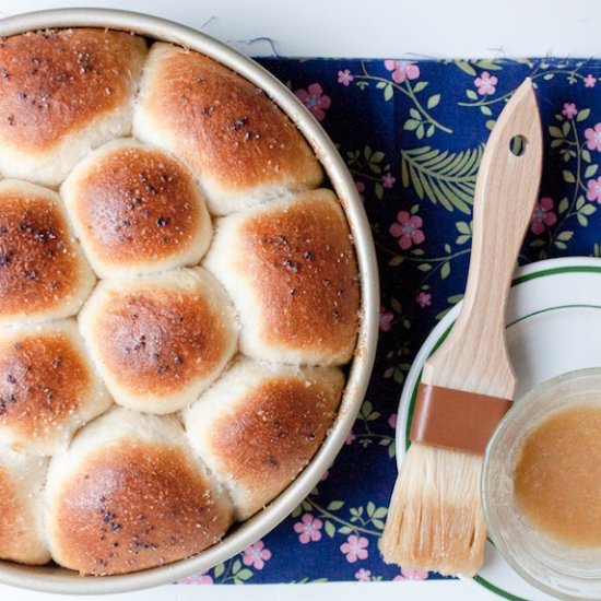 Honey Yeast Rolls with Maple Butter