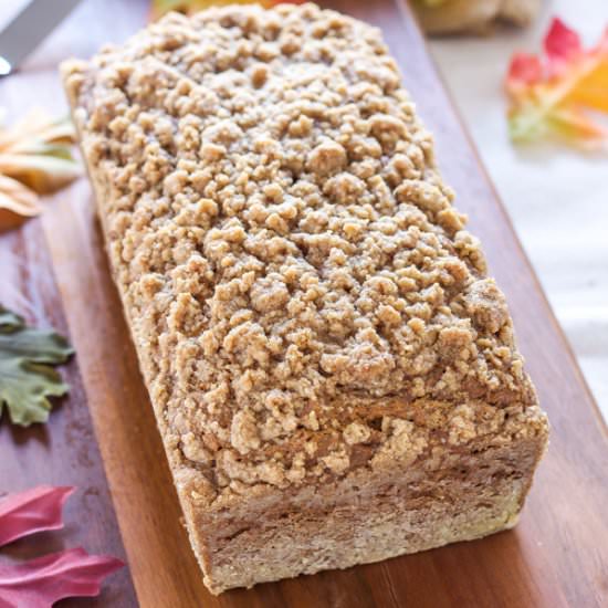 Vegan Pumpkin Streusel Bread