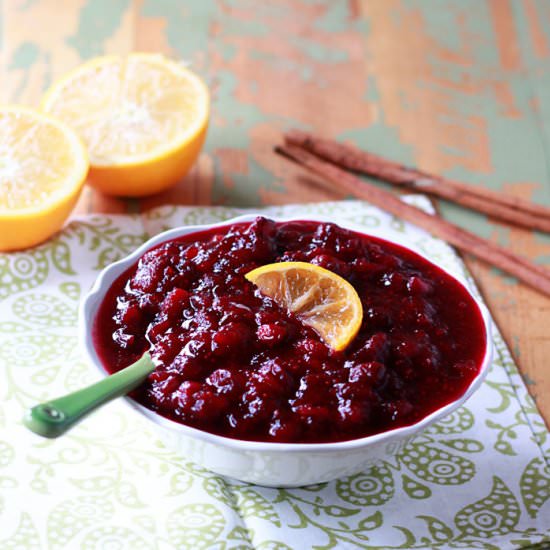 Orange Maple Cranberry Sauce
