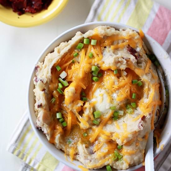 Slow Cooker Loaded Mashed Potatoes