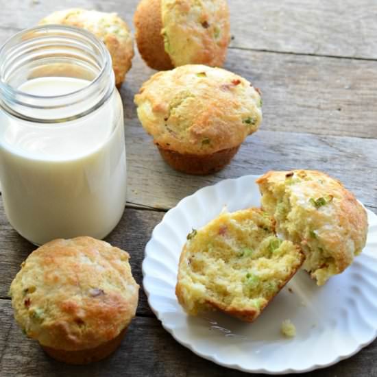 Cheddar Bacon Corn Muffins