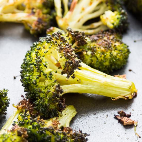 Ginger Garlic Roasted Broccoli