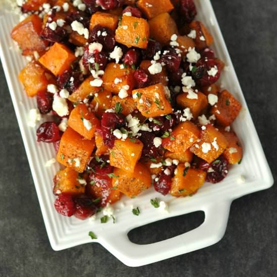 Butternut Squash and Cranberries