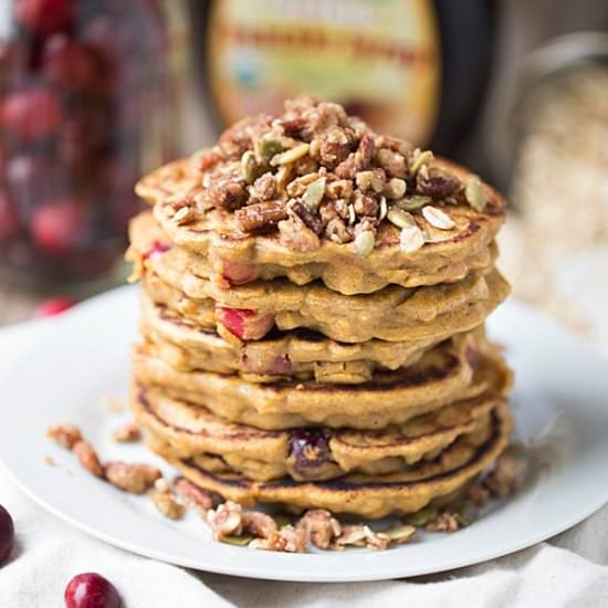 Cranberry Pumpkin Pancakes