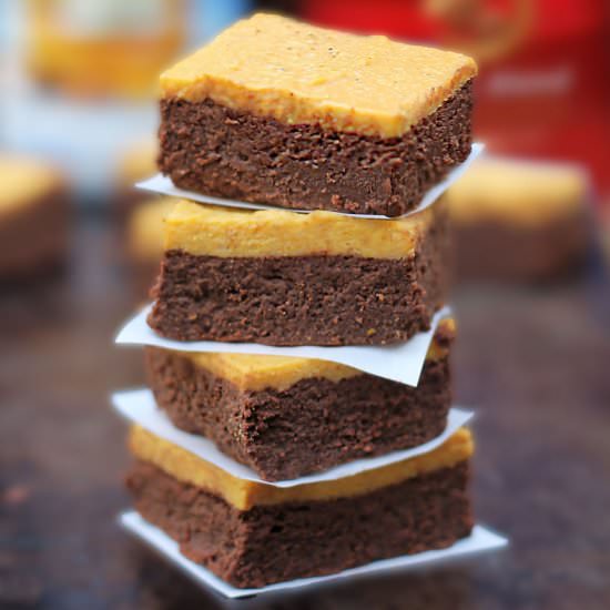 4 ingredient brownies with pumpkin