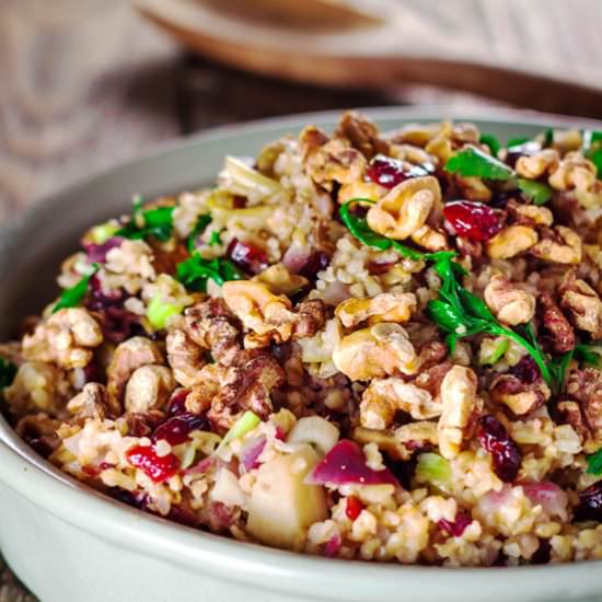 Cranberry Apple Freekeh Stuffing