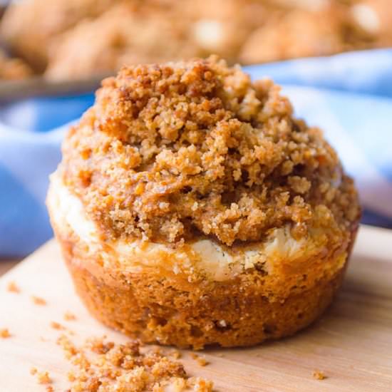 Sweet Potato Cheesecake Muffins