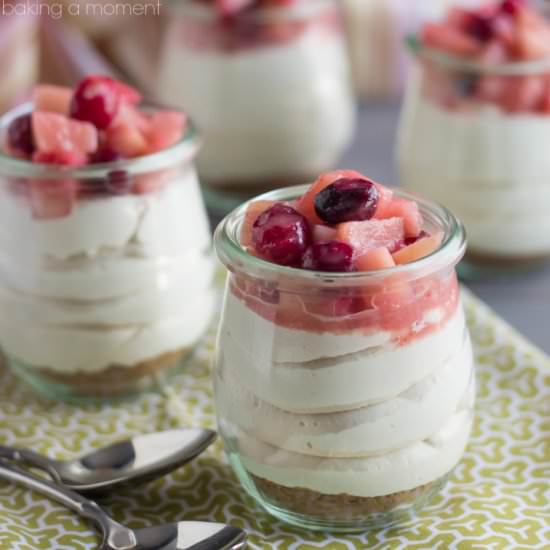 No Bake Spiced Pear Cheesecake