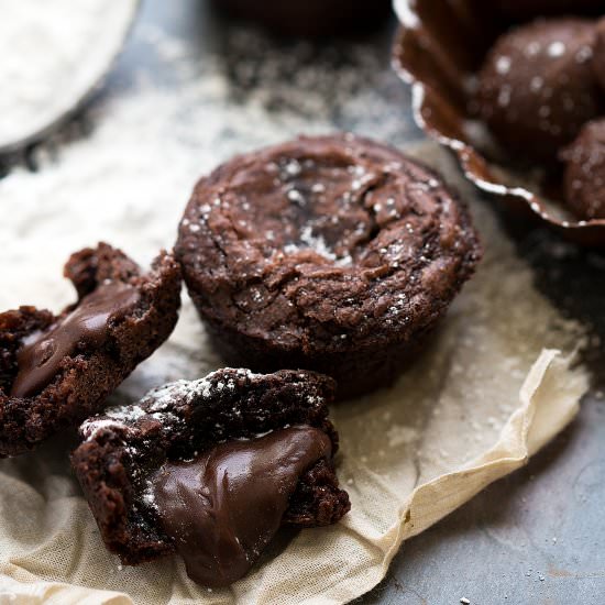 Molten lava brownie cookie cups