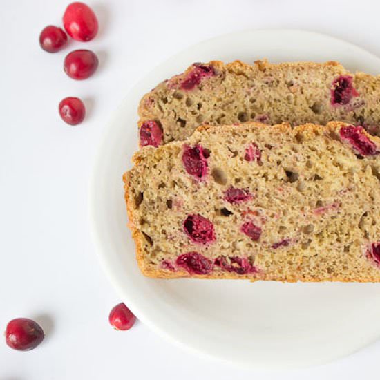 Whole Wheat Cranberry Banana Bread